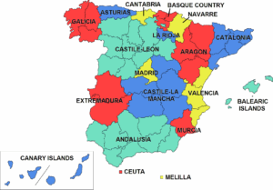 The autonomous communities of Spain